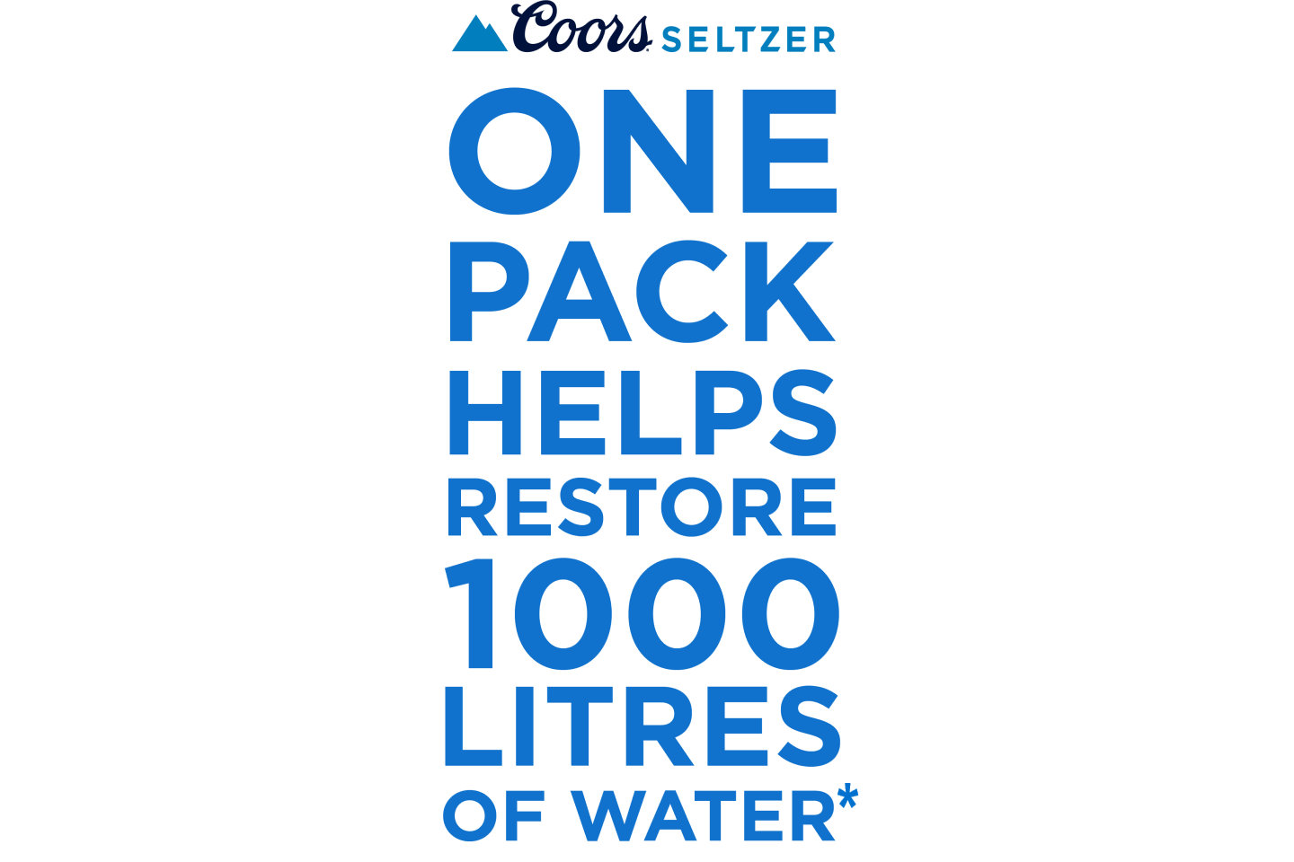 One pack helps restore 1000 litres of water