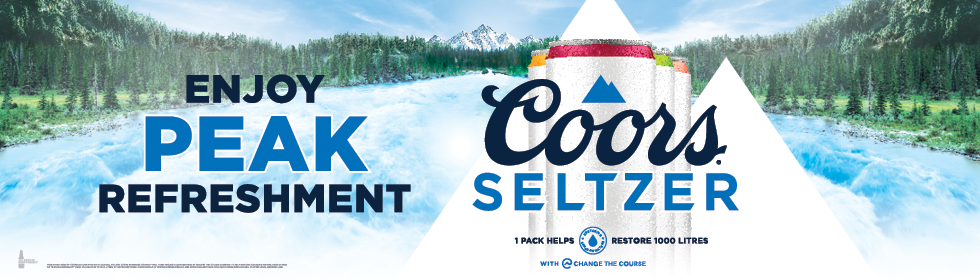 Enjoy peak refreshment Coors Seltzer