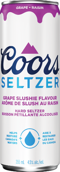 COORS SELT SLUSHIE GRAPE, 355ML 6UC CAN